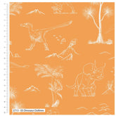 Natural History Museum - Dinosaurs Outlines 100% Cotton Fabric